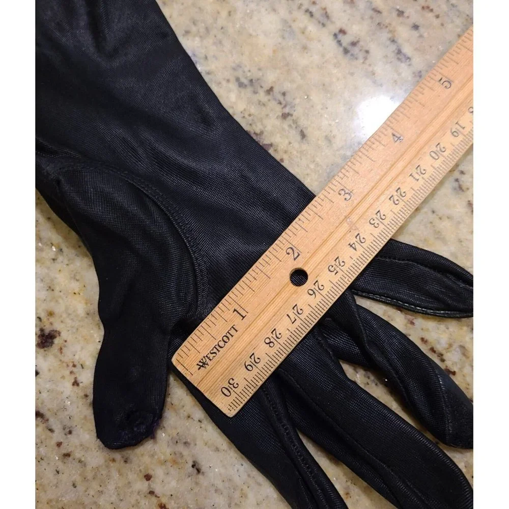 Vintage Size XS 6 Lady Gay Black Leather Stretch Formal 9.5